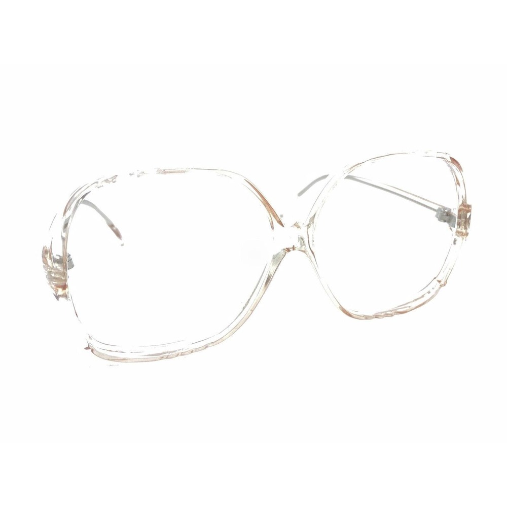 Vintage Translucent Light Brown Square Oversize E… - image 1